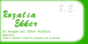 rozalia ekker business card